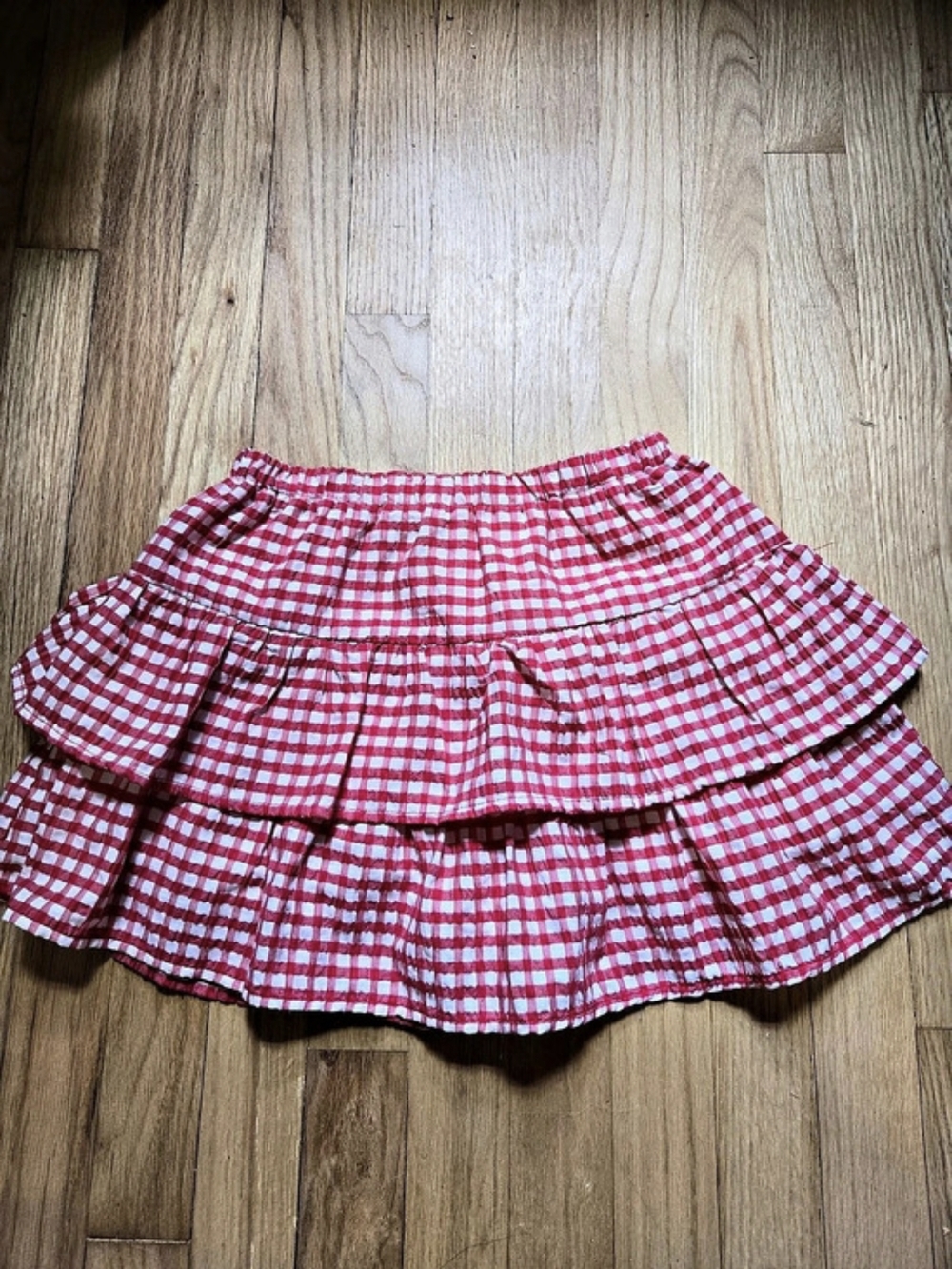 Gingham Ruffle Skirt - Picture 2 of 4